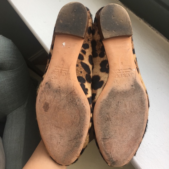 J.Crew Collection Leopard Calf Hair Kiki Flats - Picture 2 of 6
