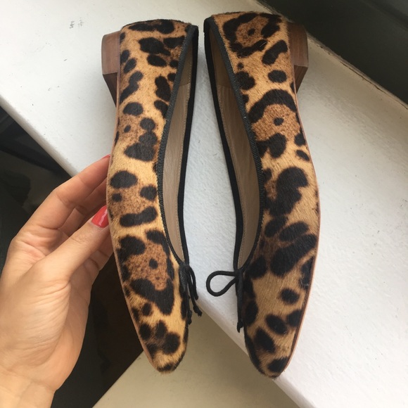 J.Crew Collection Leopard Calf Hair Kiki Flats - Picture 5 of 6