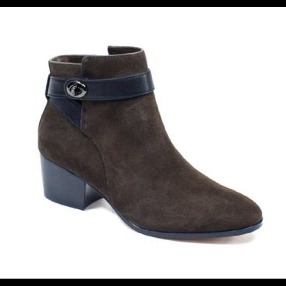 Coach Patricia brown suede leather bootie heels - Picture 5 of 7