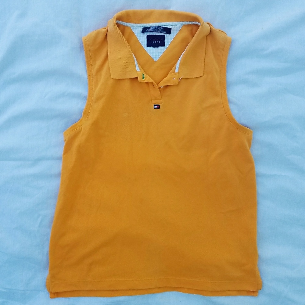 Vtg 90's Tommy Hilfiger Collared Tank
