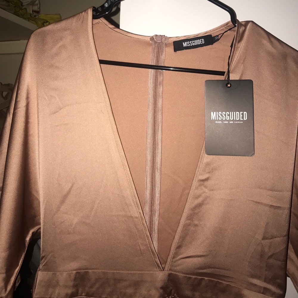 Missguided silk wrap dress size 12. NEVER WORN