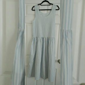Reformation Vintage Maxi Striped Blue White Dress