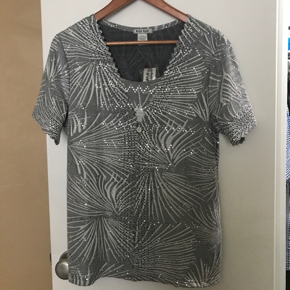 Grey/silver blouse