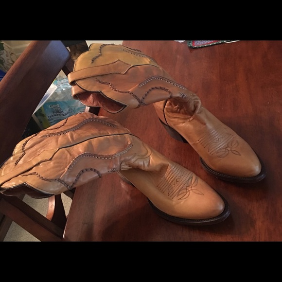 Leather Western Cowboy Boots - Picture 1 of 3