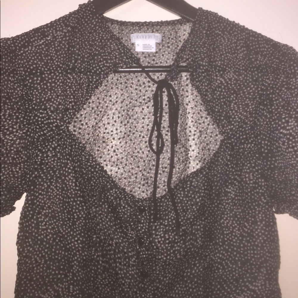 Tiny Polka dot Flirty Blouse