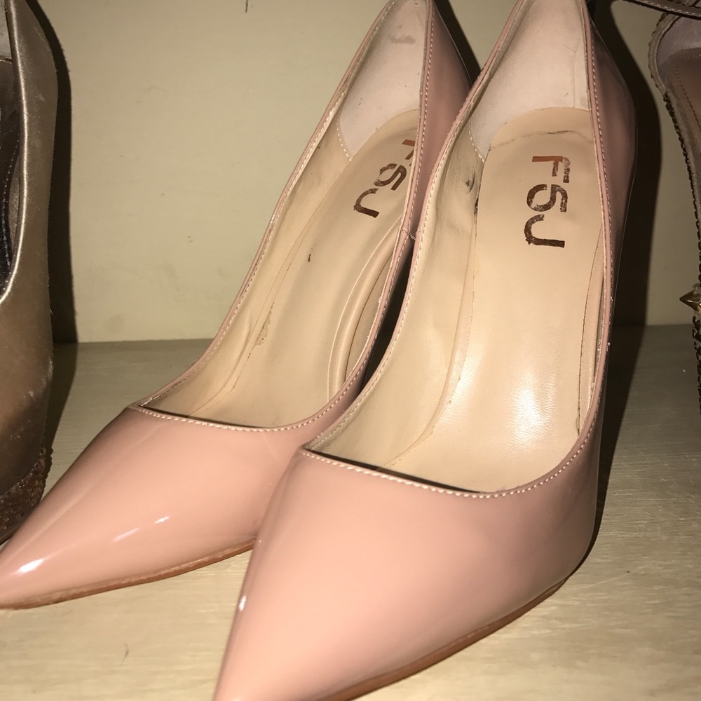 Louboutin INSPIRED nude patent heels