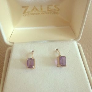 Zales Amethyst Drop Earrings