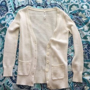 aeropostale white cardigan