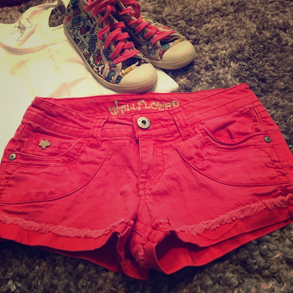 Wallflower Bright Pink Shorts