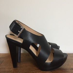 Black Open Toe Heels