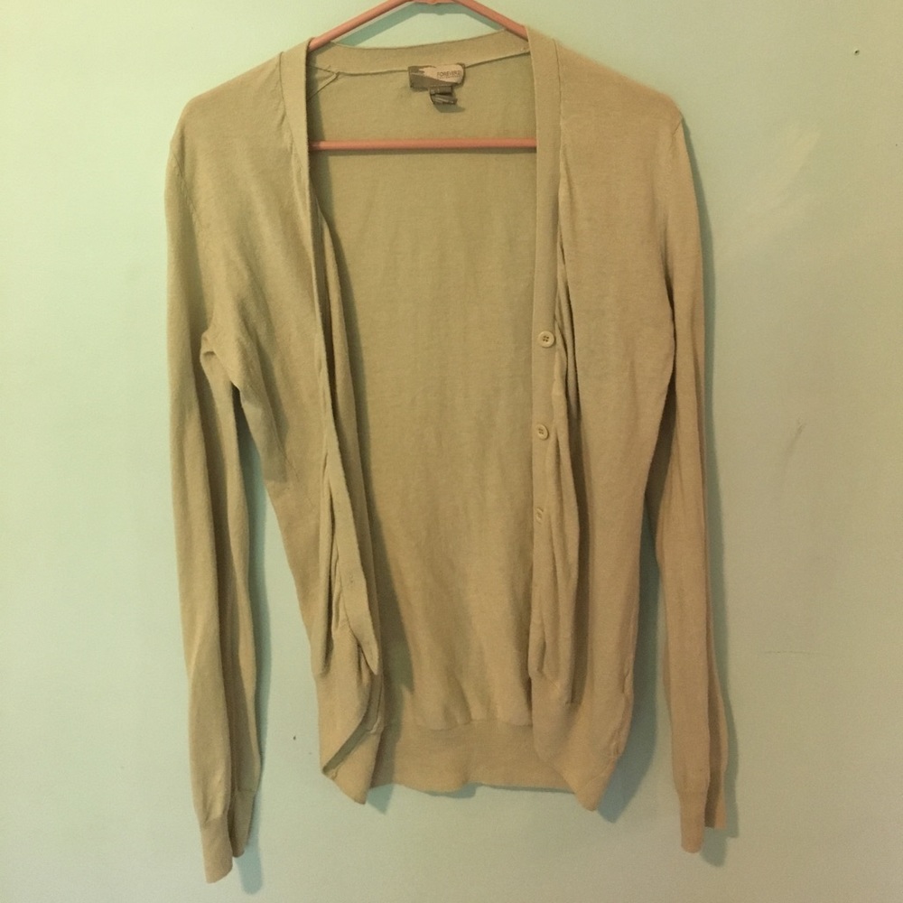 Forever 21 Tan Cardigan