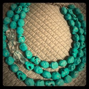 Turquoise loft 3 strand necklace