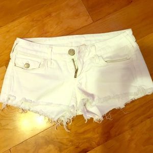 True religion joey shorts white