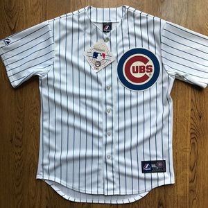 NWT Chicago Cubs Stripped Baseball Jersey