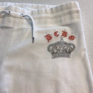 BCBG Maxazria White Velour pants