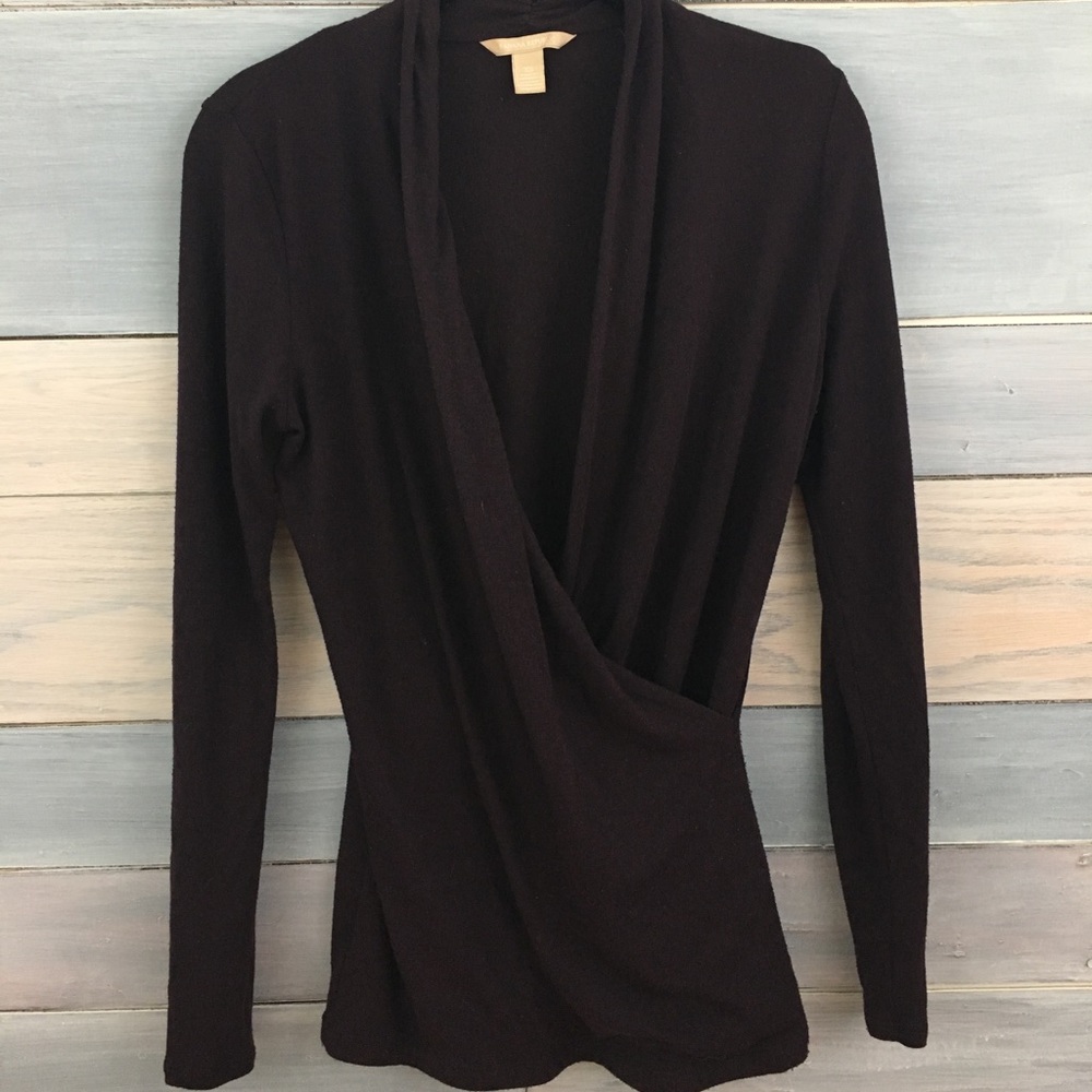 {Banana Republic} Purple Wrap Top