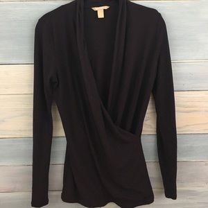 {Banana Republic} Purple Wrap Top