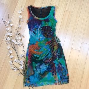 👗ELANA KATTAN Underwater watercolor dress - S/M