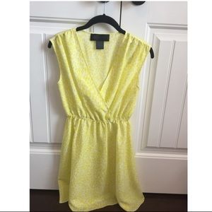 Kardashian Kollection Yellow Leopard Print Dress