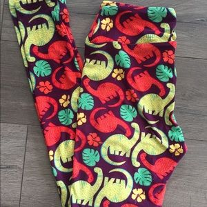 LuLaRoe OS Dinosaur leggings BNWOT