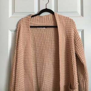 Beige Longline Cardigan