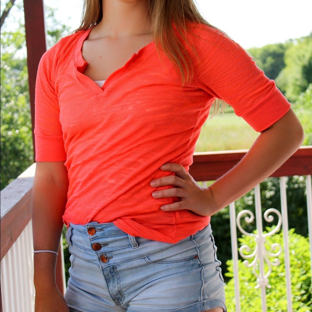 Cute Orange T shirt top