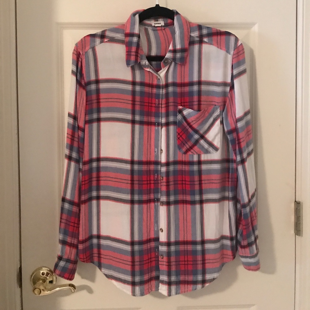 Red white and blue flannel