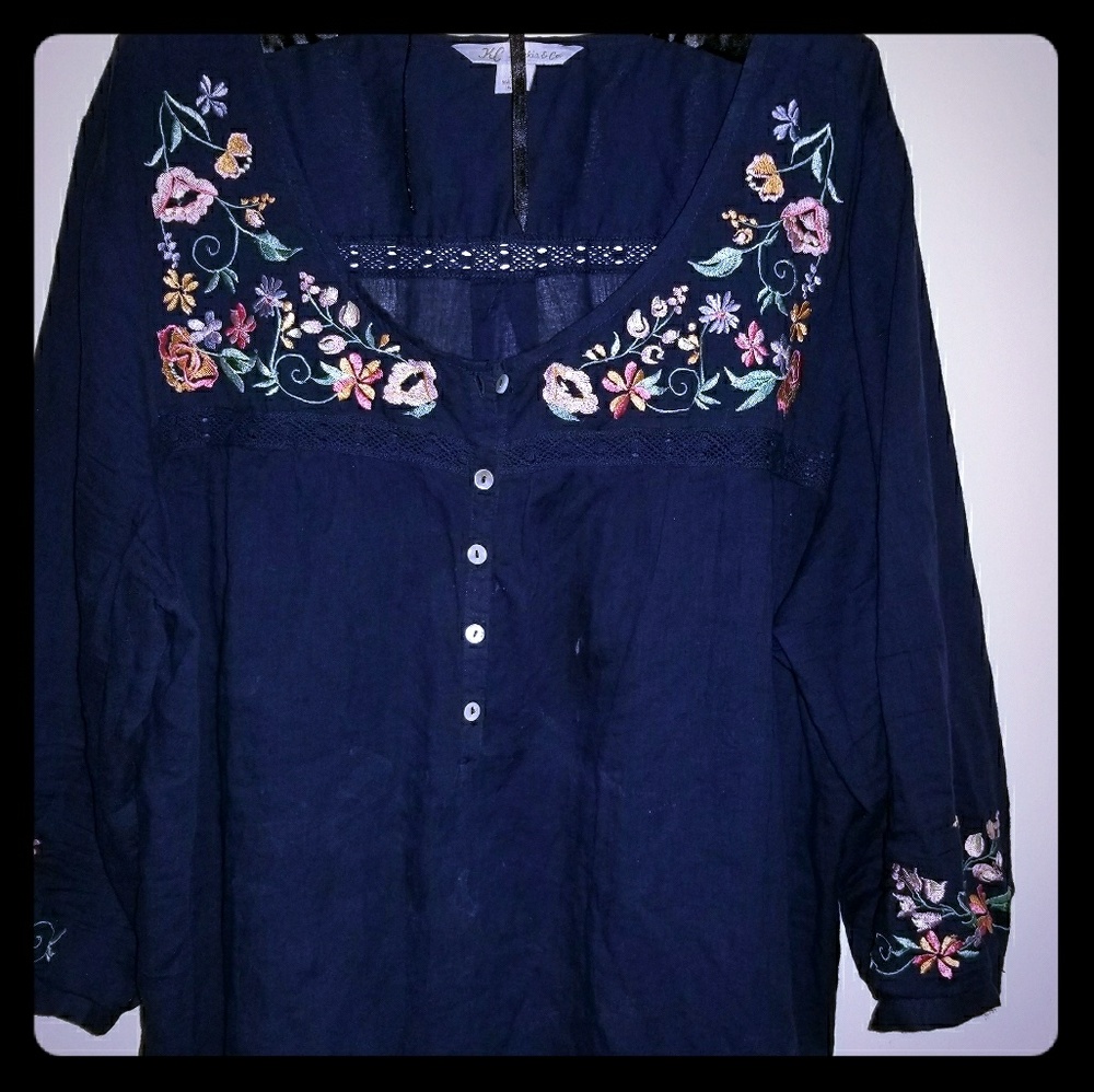 Ladies blue floral top