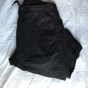 MENS Black Jogger Shorts