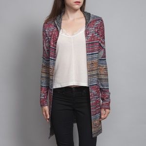 NWOT Maurices Long Hooded Cardigan