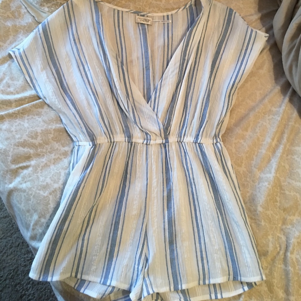 Striped romper urban outfitters