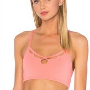 Free People Movement Moonshadow Sports Bra Coral S