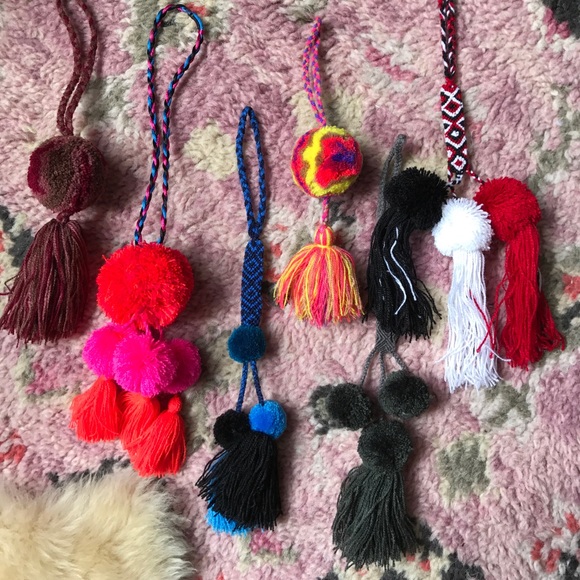 Tie Dye Pom Pom Tassel - Picture 4 of 4