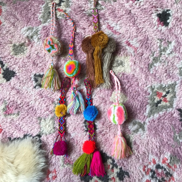 Tie Dye Pom Pom Tassel - Picture 3 of 4