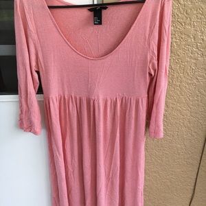 Red and white stripped dress