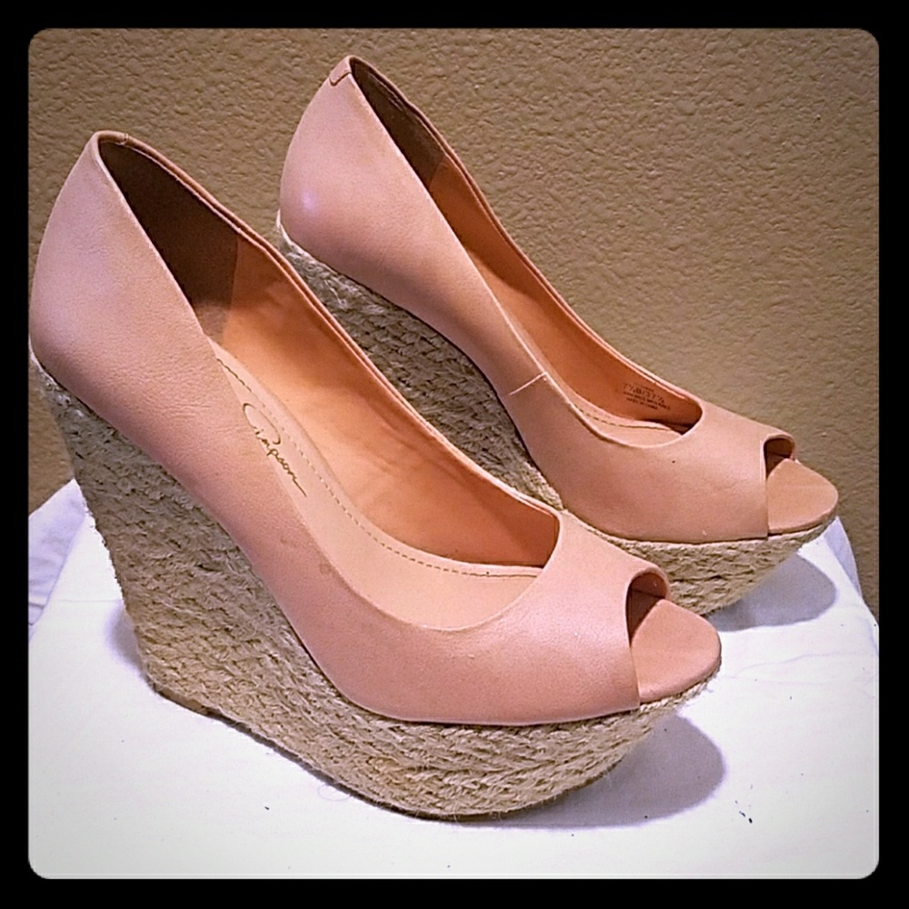Pink Wedge Sandals