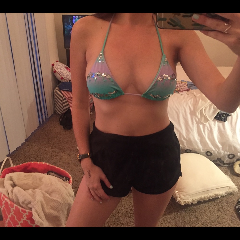 Sequin bikini top