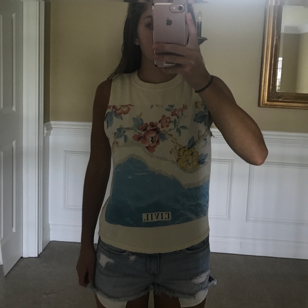 Pacsun Floral Muscle Tee