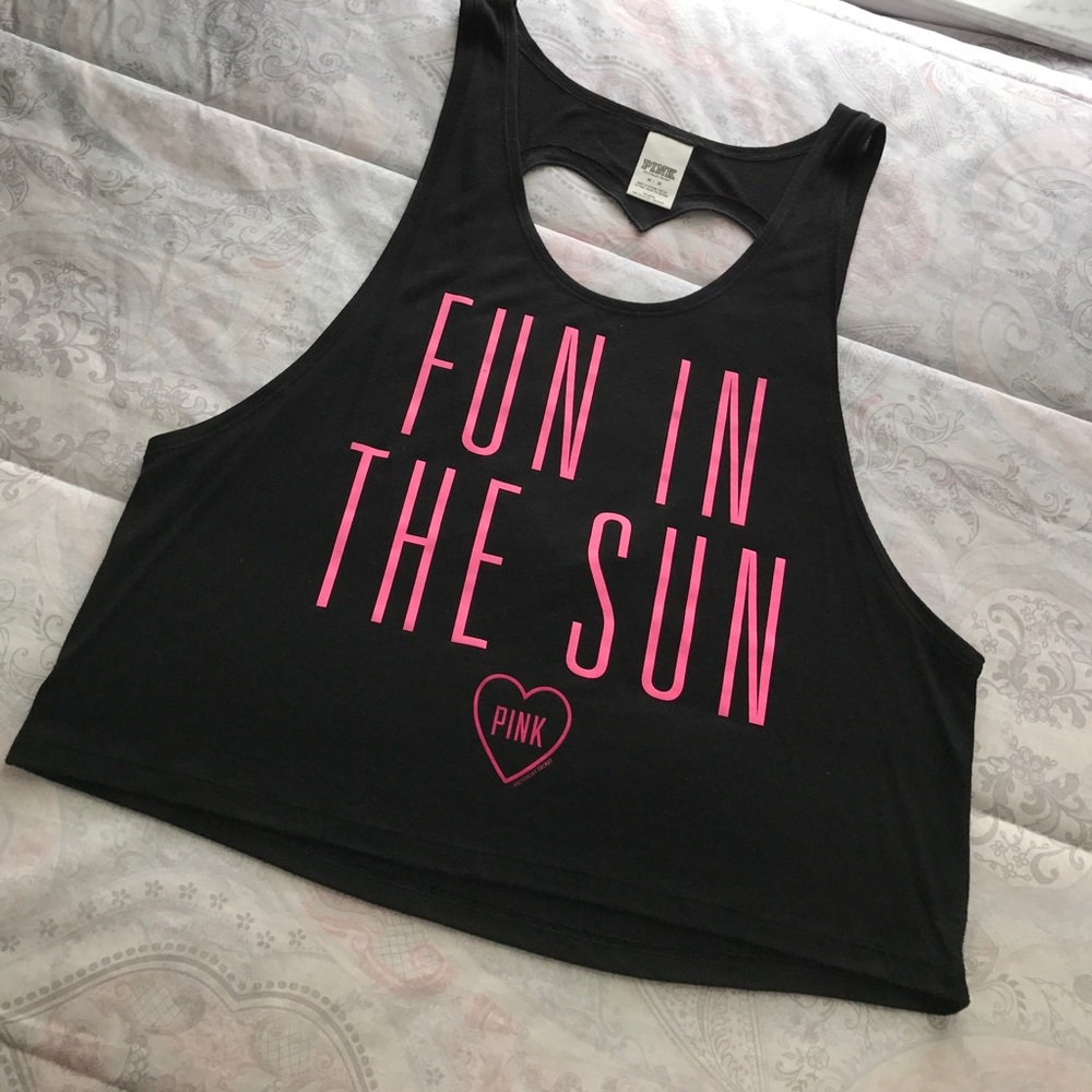 Victoria's Secret Pink Tank w/ Back Heart Cutout