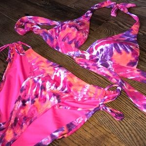 Victoria's Secret NWOT Bikini - Pink tie-dye