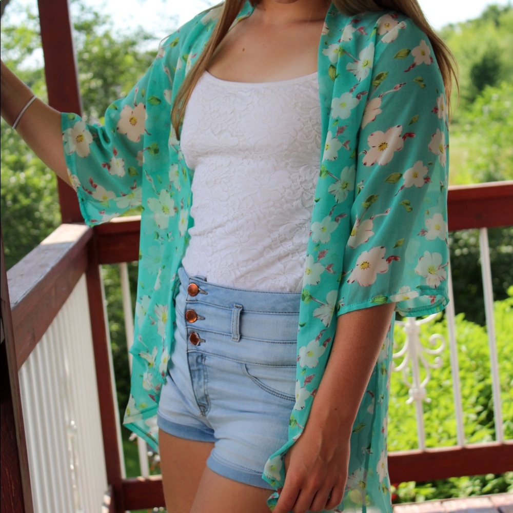 Cute float blue cover up