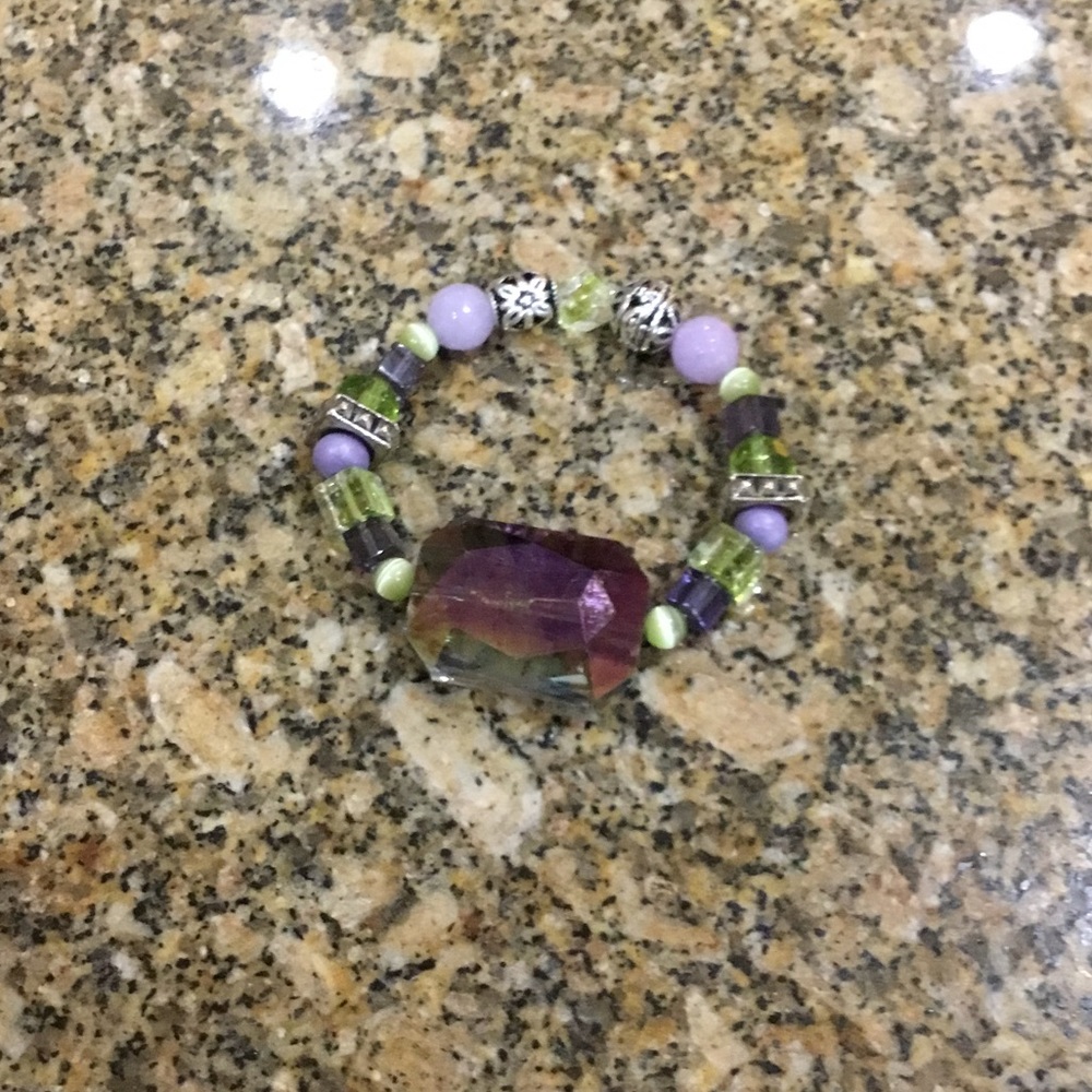 Violet and green bracelet