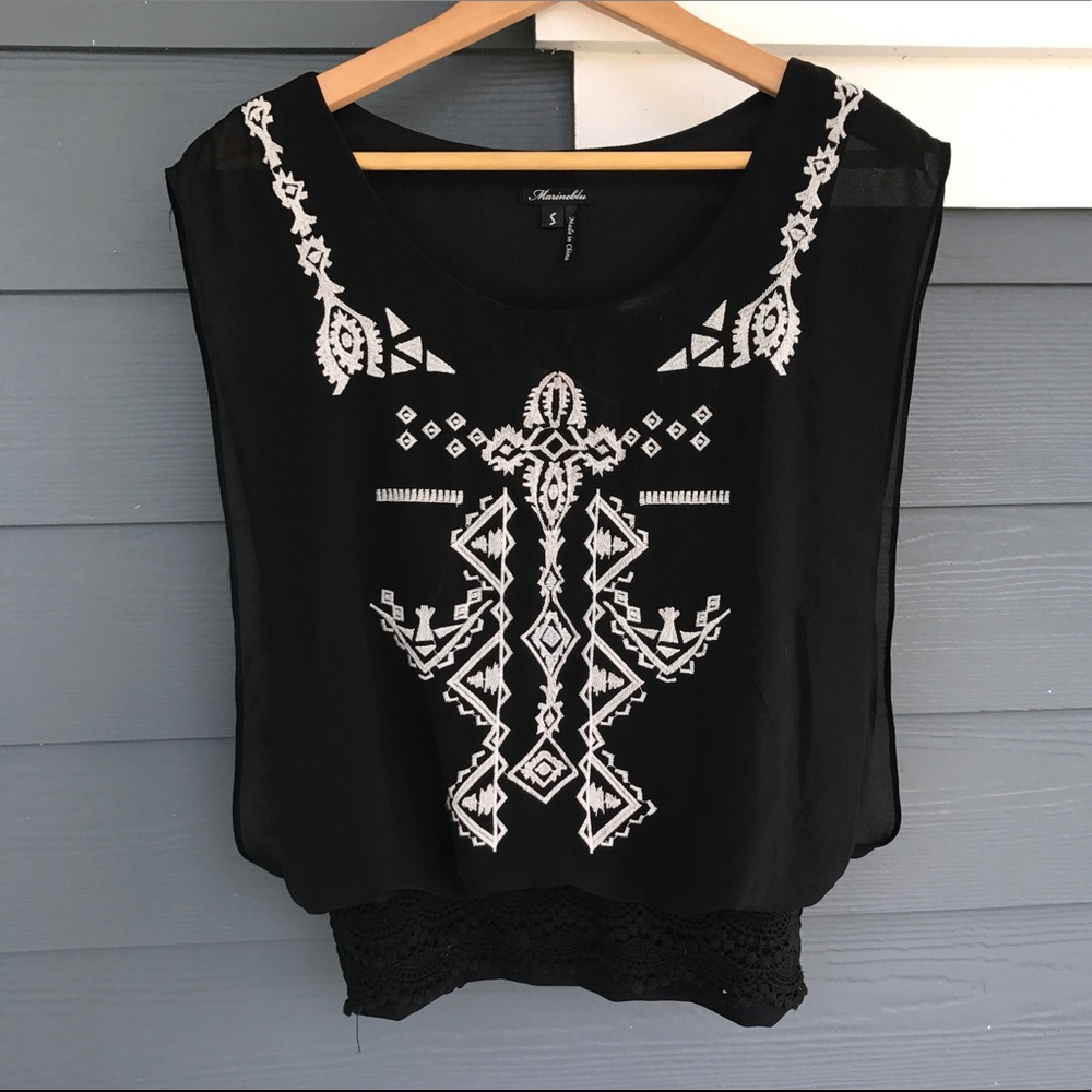Black and white Fancy Blouse