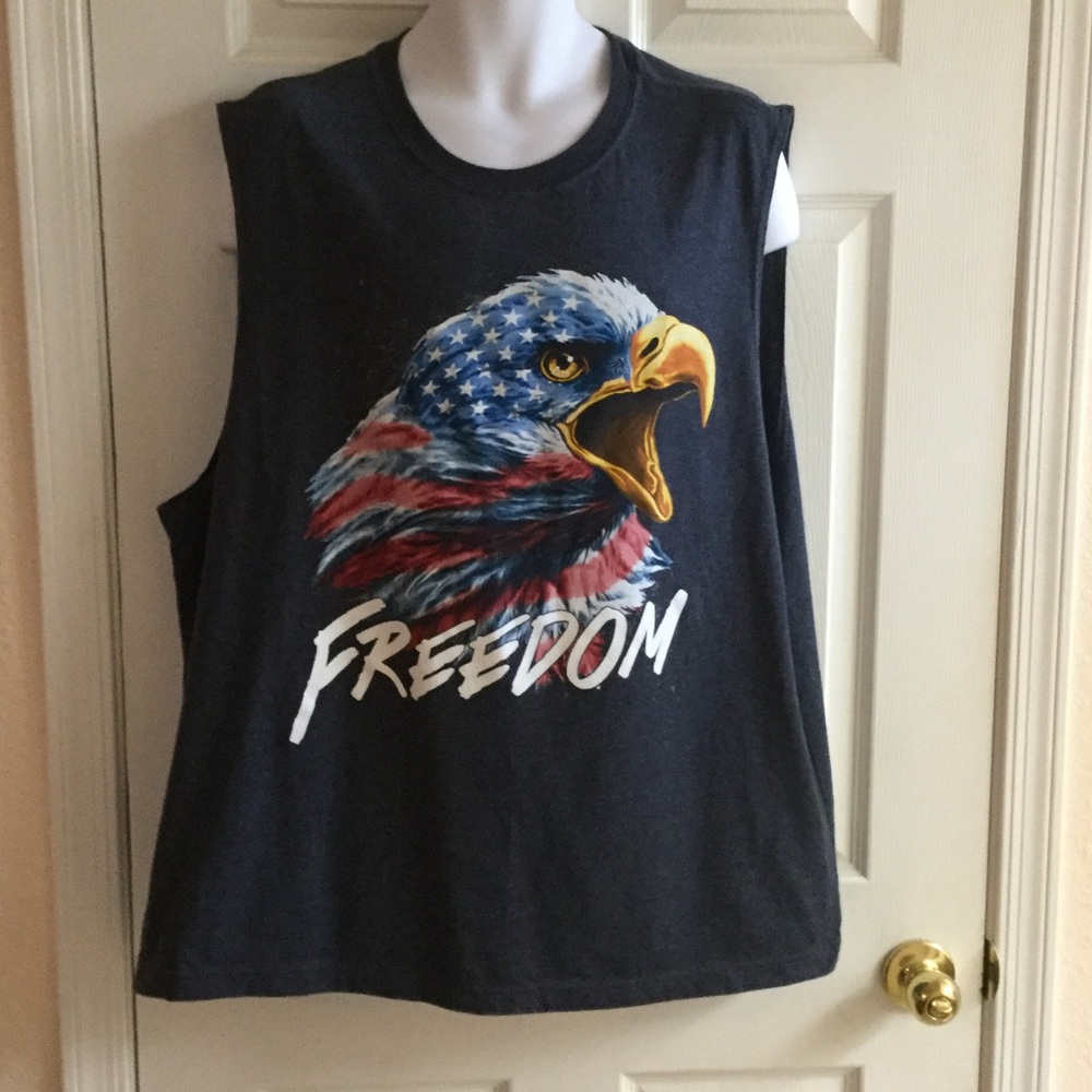 MEN'S.  Faded Glory 2XL  Patriotic Eagle tank top