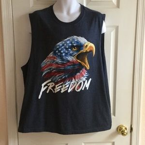 MEN'S.  Faded Glory 2XL  Patriotic Eagle tank top