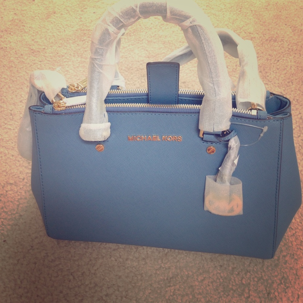 NWT Michael Kors Small Sutton Satchel cornflower