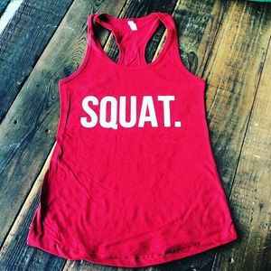 Women's racerback tank top (Squat)
