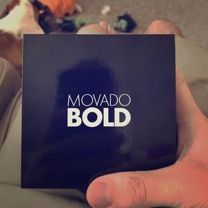 Gold MOVADO BOLD women's watch.