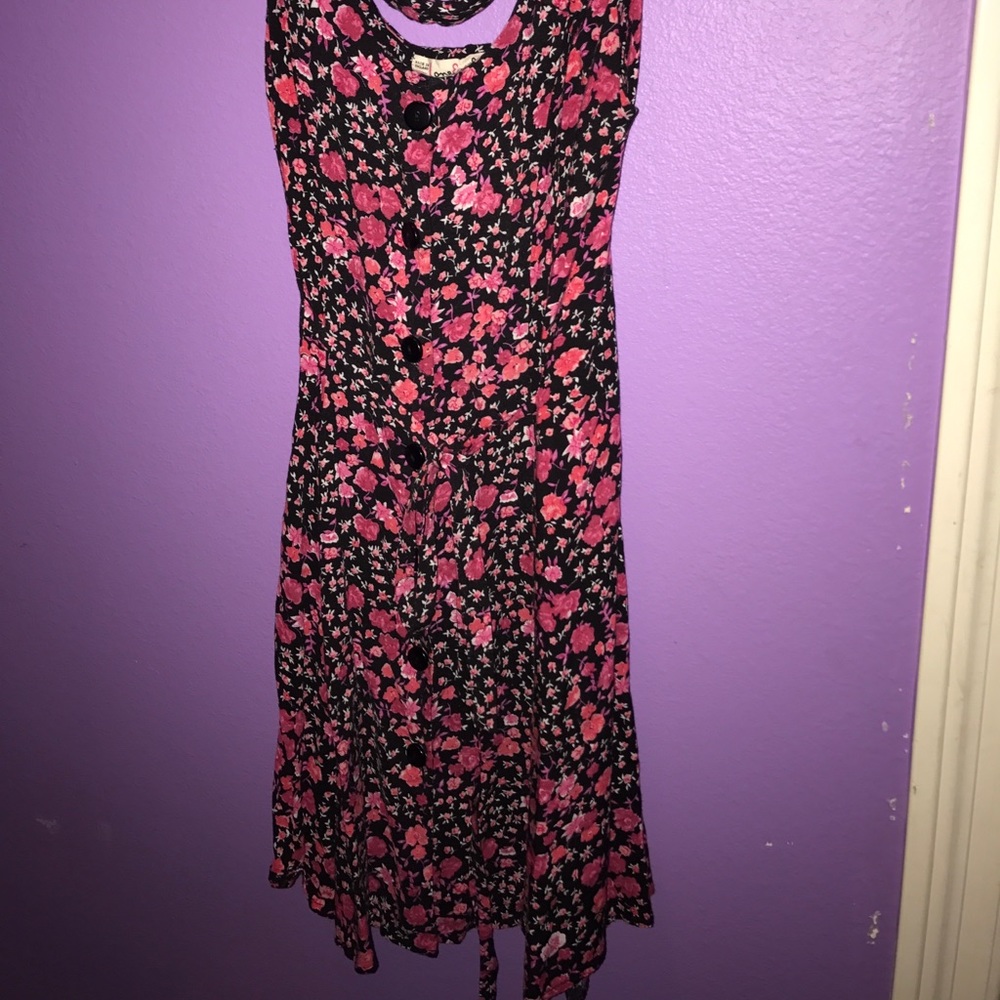 Floral button up dress