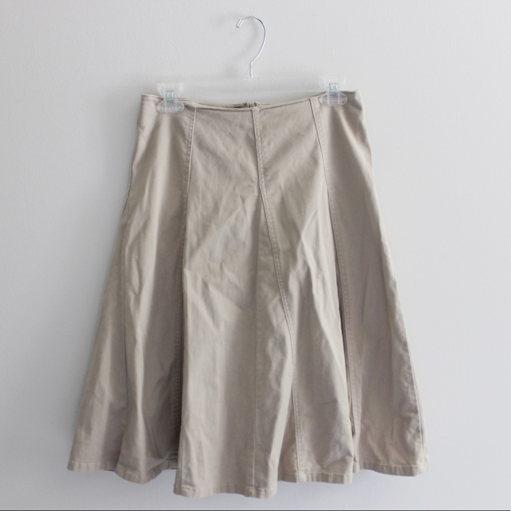 Khaki Midi Skirt